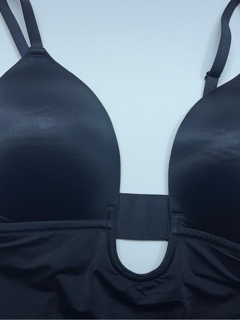 SPANX Suit Your Fancy Shaping Plunge Low Back Mid Thigh Bodysuit Womens XL Black - Picture 8 of 13